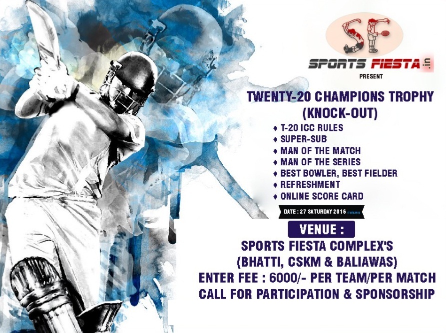 SportsFiesta T20 Knockout Cricket Tournament CricketGraph