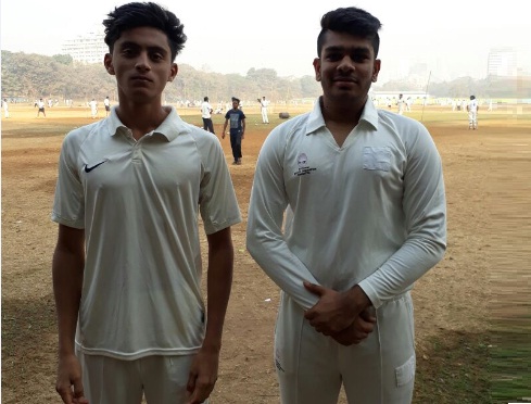 Manas Raikar (left side) 3 wkts And Satyak Patel (Right side) 3 wkts Rizvi Junior College Team