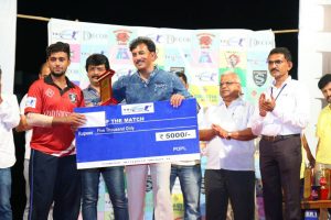 Man of the match finals Shams Mulani 38 Runs n 3wkts