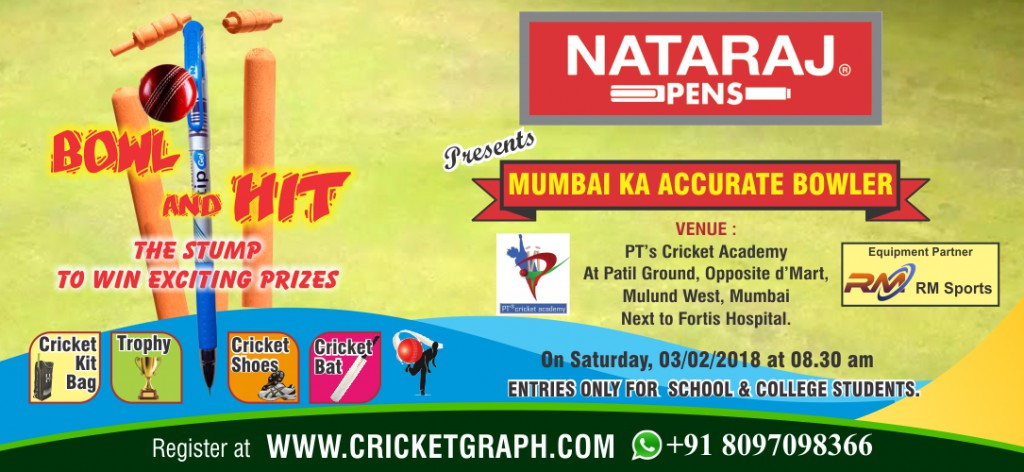 Nataraj Pens Presents Mumbai Ka Accurate Bowler Contest At Pts