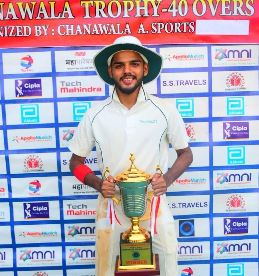 Ankit Jain from Subsea Pro Team score 31 runs in 49 balls (6 fours) and took 2 Wkts against Omni Global Team in Chanawala Challengers T-40 Trophy 2019-20