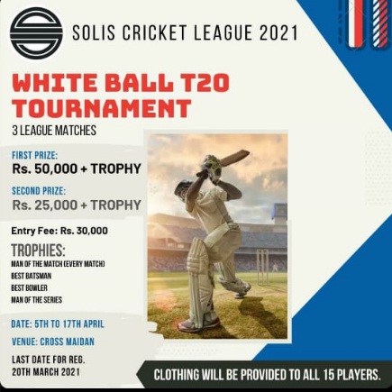 White Ball Solis T20 Cricket League 2021