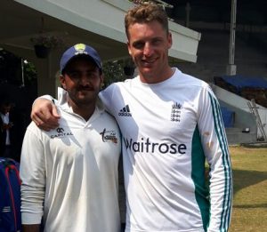 Vikrant Gupta with Joe Root