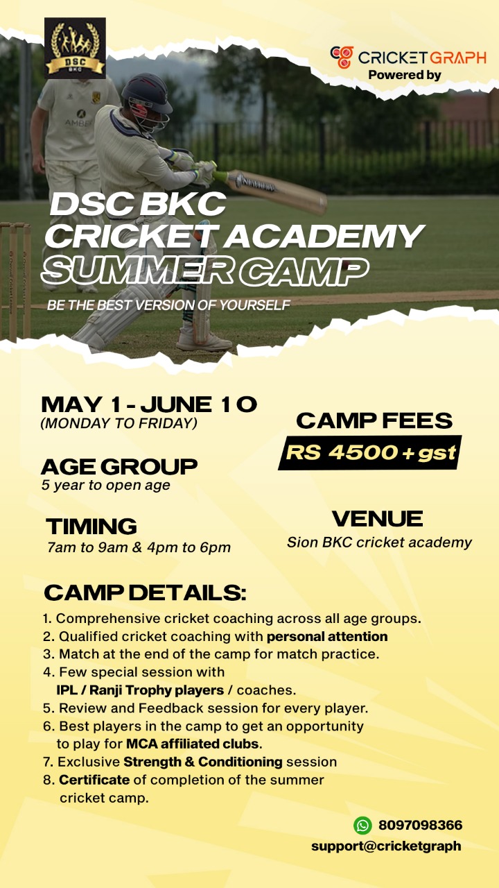 DSC BKC Cricket Academy Summer Camp 2022